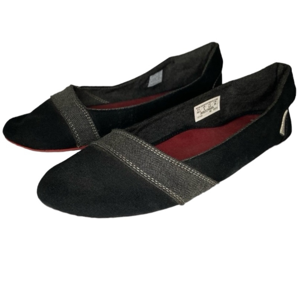 Keen Black Cortana Certified Vegan Fabric Ballet Flats 9 1011424